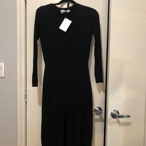 A.Nordin Sweden black mid length sweater dress